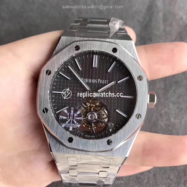 Replica Audemars Piguet Royal Oak Tourbillon 26510PT.OO.1220PT.01 JF Factory Grey Dial Replica Audemars Piguet Royal Oak Tourbillon 26510PT.OO.1220PT.01 JF Factory Grey Dial