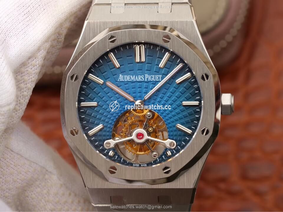Replica Audemars Piguet Royal Oak Tourbillon 26522TI.OO.1220TI.01 JF Factory Smoky Blue Dial Replica Audemars Piguet Royal Oak Tourbillon 26522TI.OO.1220TI.01 JF Factory Smoky Blue Dial