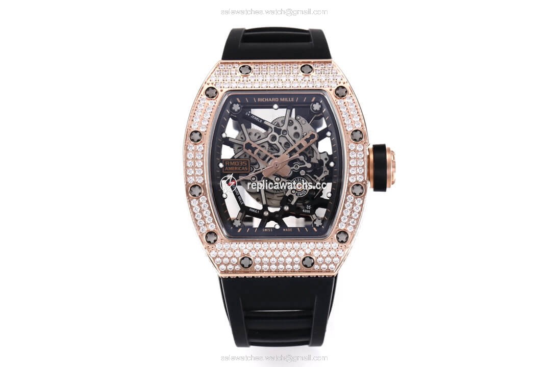 Replica Richard Mille RM035 Americas KV Factory Diamond Skeleton Dial Replica Richard Mille RM035 Americas KV Factory Diamond Skeleton Dial