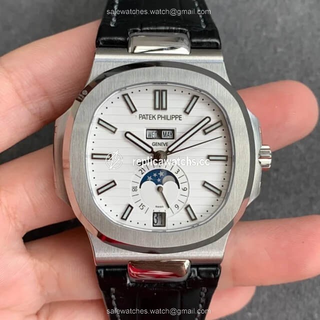 Replica Patek Philippe Nautilus 5726/1A-010 GR Factory Black Leather Strap Replica Patek Philippe Nautilus 5726/1A-010 GR Factory Black Leather Strap