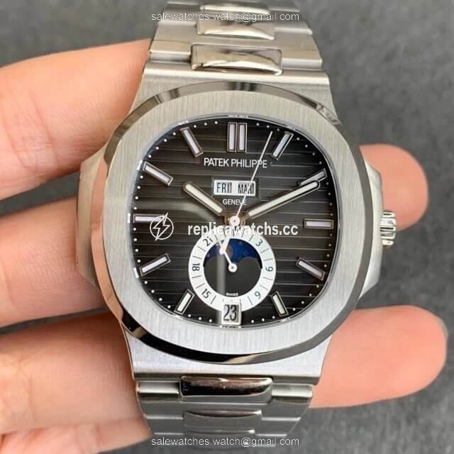 Replica Patek Philippe Nautilus 5726/1A-001 Moonphase GR Factory Stainless Steel Strap Replica Patek Philippe Nautilus 5726/1A-001 Moonphase GR Factory Stainless Steel Strap
