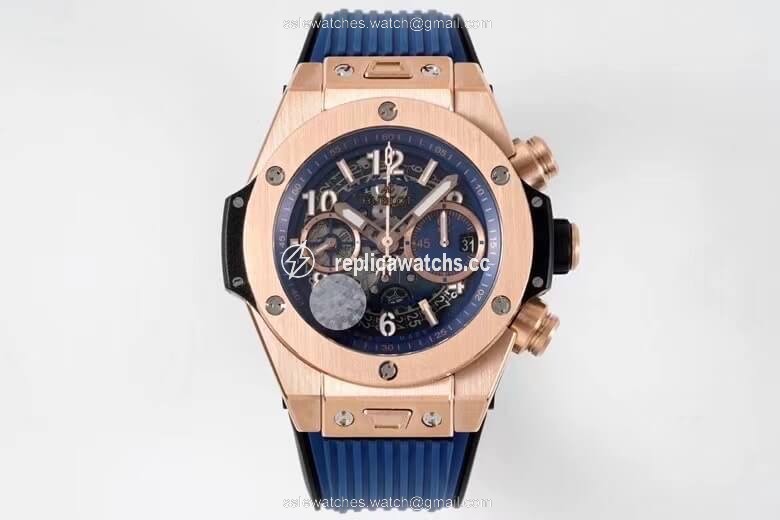 Replica Hublot Big Bang 421.OX.5180.RX ZF Factory Rose Gold Blue Dial Replica Hublot Big Bang 421.OX.5180.RX ZF Factory Rose Gold Blue Dial