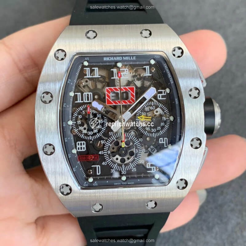 Replica Richard Mille RM011 KV Factory Black Rubber Strap Replica Richard Mille RM011 KV Factory Black Rubber Strap