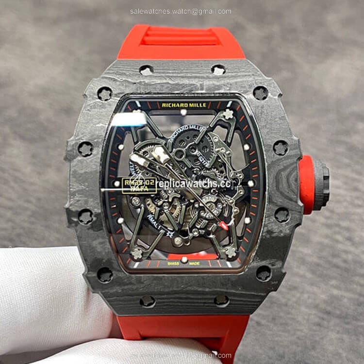 Replica Richard Mille RM35-02 KV Factory Carbon Fiber Red Rubber Strap Replica Richard Mille RM35-02 KV Factory Carbon Fiber Red Rubber Strap