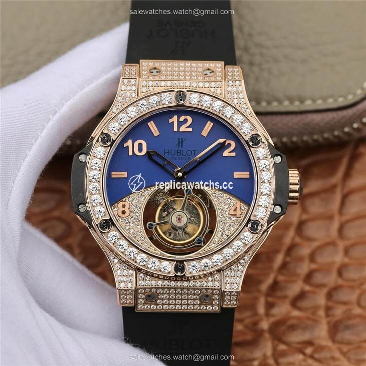 Replica Hublot Big Bang Tourbillon Rose Gold Diamond Dial Replica Hublot Big Bang Tourbillon Rose Gold Diamond Dial