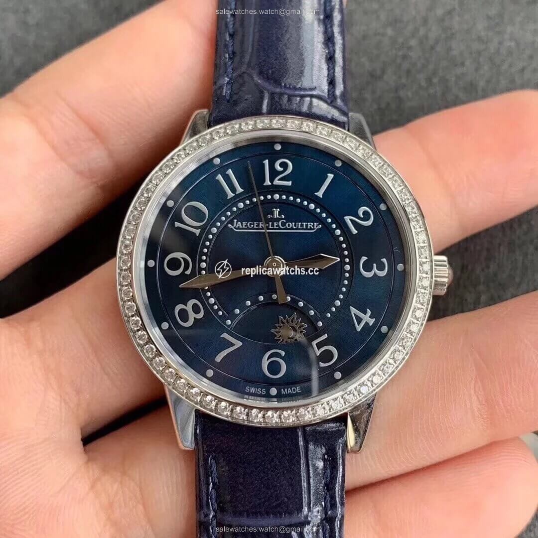 Replica Jaeger LeCoultre Rendez Vous 3448480 ZF Factory Diamond Blue Dial Replica Jaeger LeCoultre Rendez Vous 3448480 ZF Factory Diamond Blue Dial