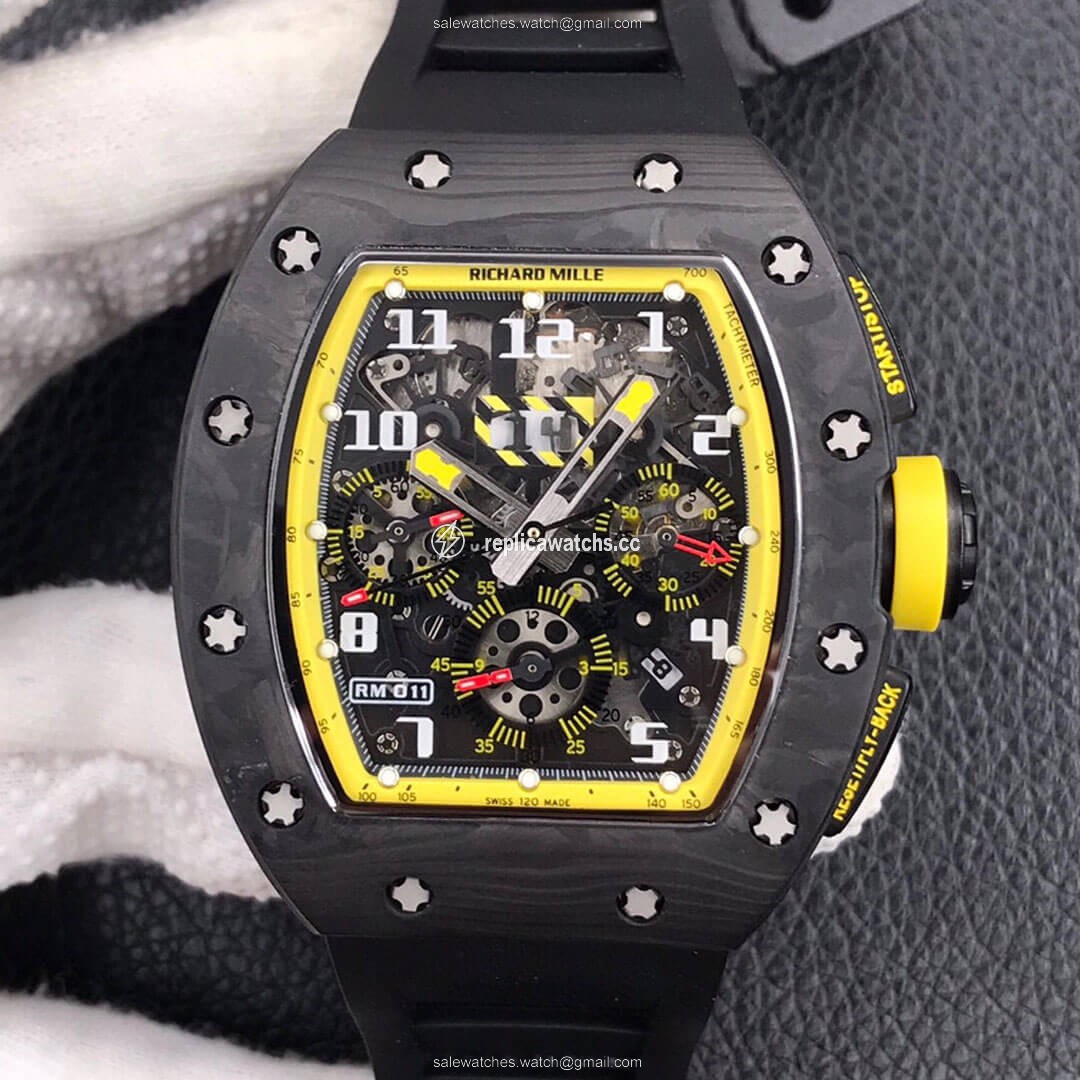 Replica Richard Mille RM-011 KV Factory Forged Carbon Black Strap Replica Richard Mille RM-011 KV Factory Forged Carbon Black Strap