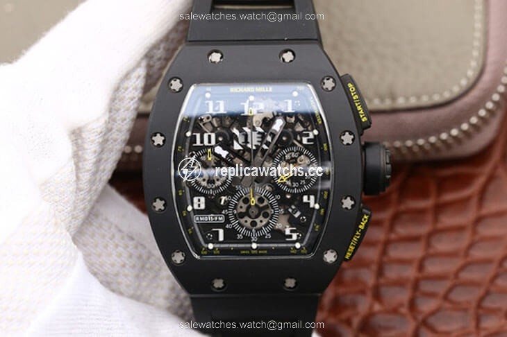 Replica Richard Mille RM-011 KV Factory Carbon Fiber Black Strap Replica Richard Mille RM-011 KV Factory Carbon Fiber Black Strap