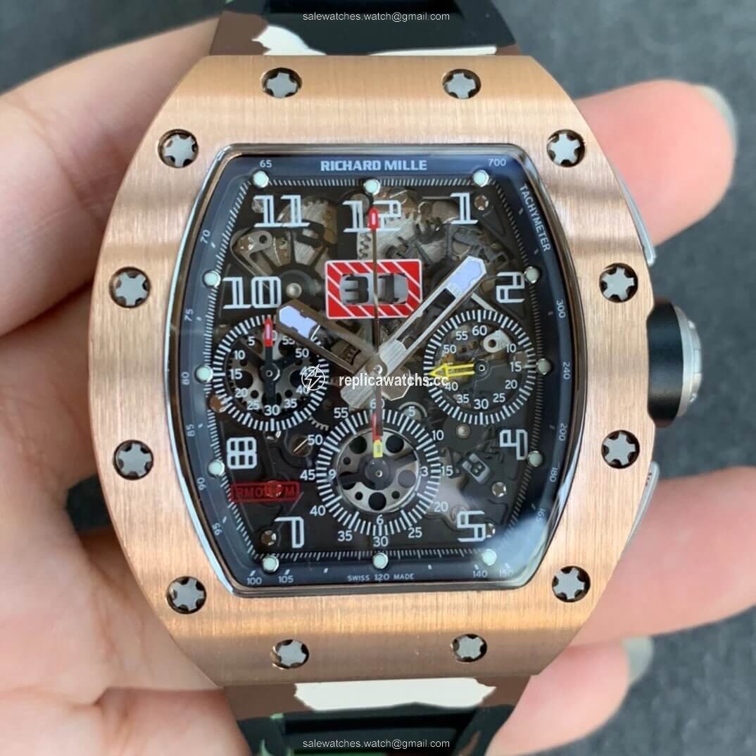 Replica Richard Mille RM11 KV Factory Rose Gold Camouflage Strap Replica Richard Mille RM11 KV Factory Rose Gold Camouflage Strap