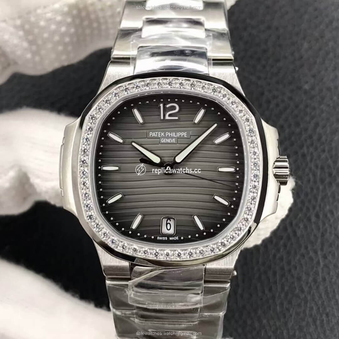 Replica Patek Philippe Nautilus Ladies 7118-1200A-011 PF Factory Gray Black Gradient Dial Replica Patek Philippe Nautilus Ladies 7118-1200A-011 PF Factory Gray Black Gradient Dial