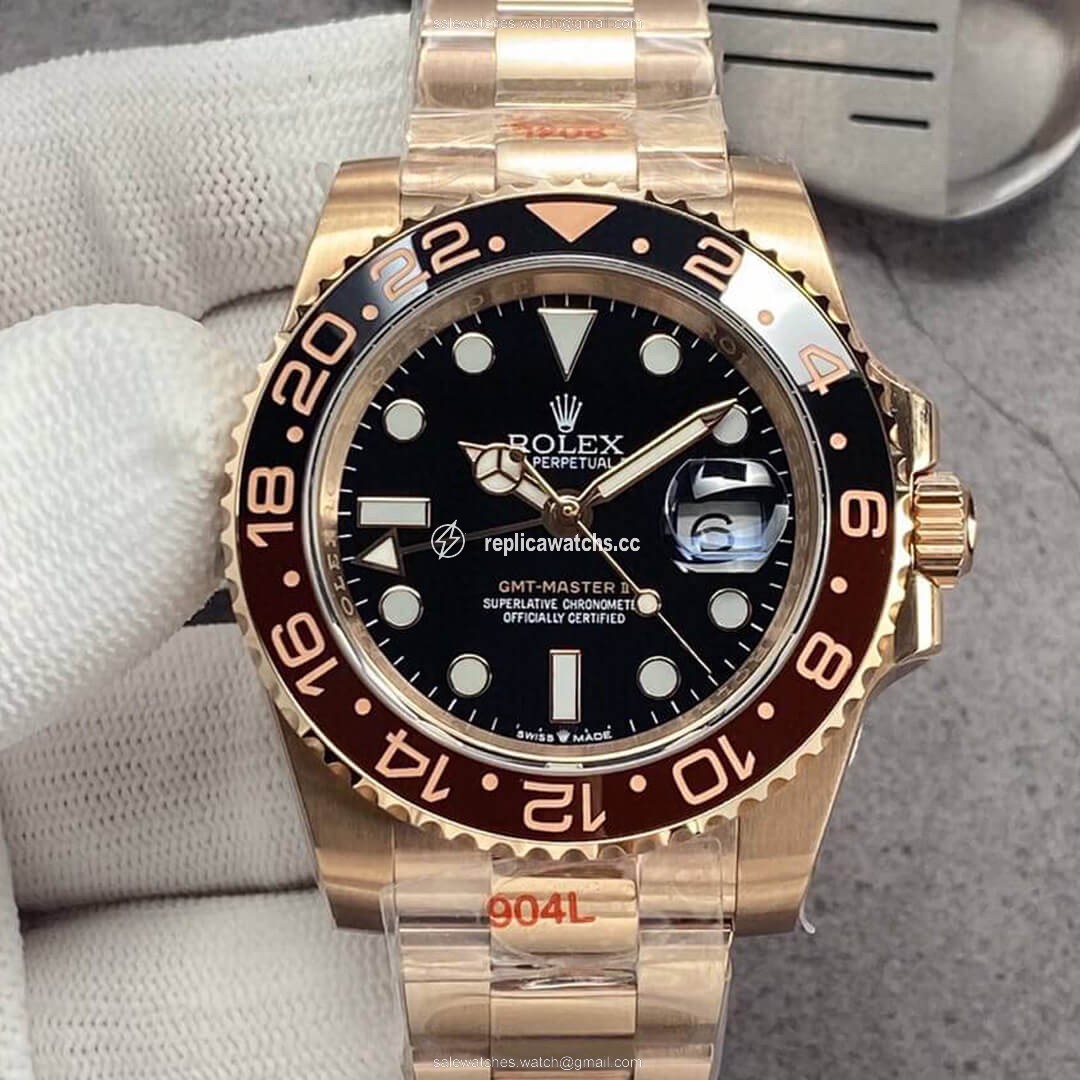 Replica Rolex GMT Master II 126715CHNR-0001 GM Factory Rose Gold Black Dial Replica Rolex GMT Master II 126715CHNR-0001 GM Factory Rose Gold Black Dial