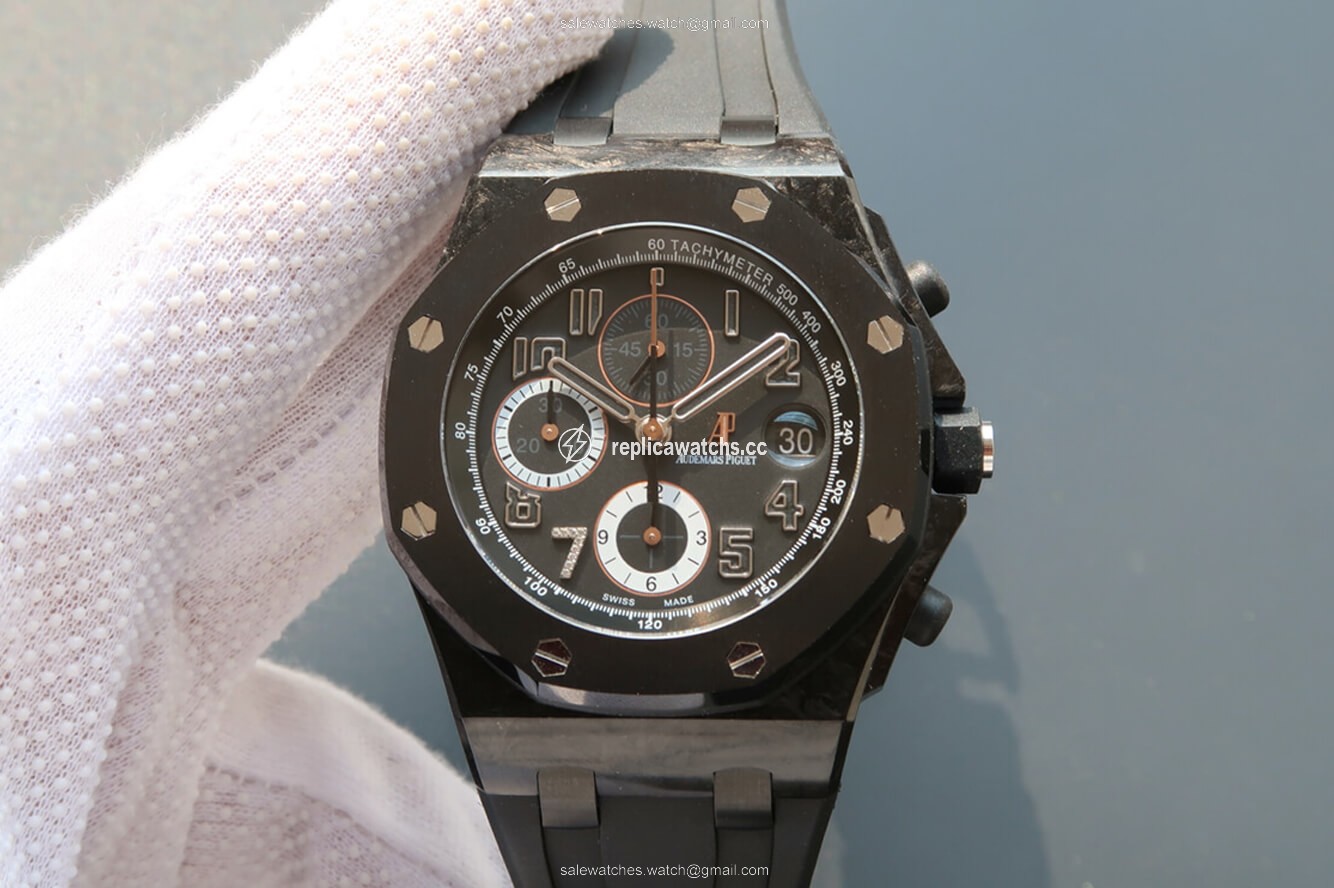 Replica Audemars Piguet Royal Oak Offshore 26205AU.OO.D002CR.01 JF Factory Black Dial Replica Audemars Piguet Royal Oak Offshore 26205AU.OO.D002CR.01 JF Factory Black Dial