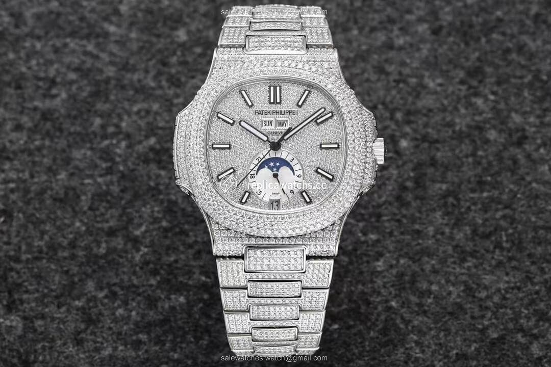 Replica Patek Philippe Nautilus 5726/1A-014 R8 Factory Gypsophila Silver Diamond Replica Patek Philippe Nautilus 5726/1A-014 R8 Factory Gypsophila Silver Diamond