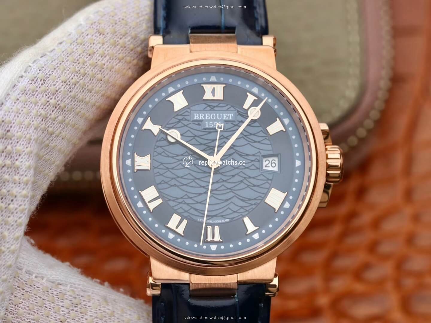 Replica Breguet Marine 5517 V9 Factory Rose Gold Blue Dial Replica Breguet Marine 5517 V9 Factory Rose Gold Blue Dial