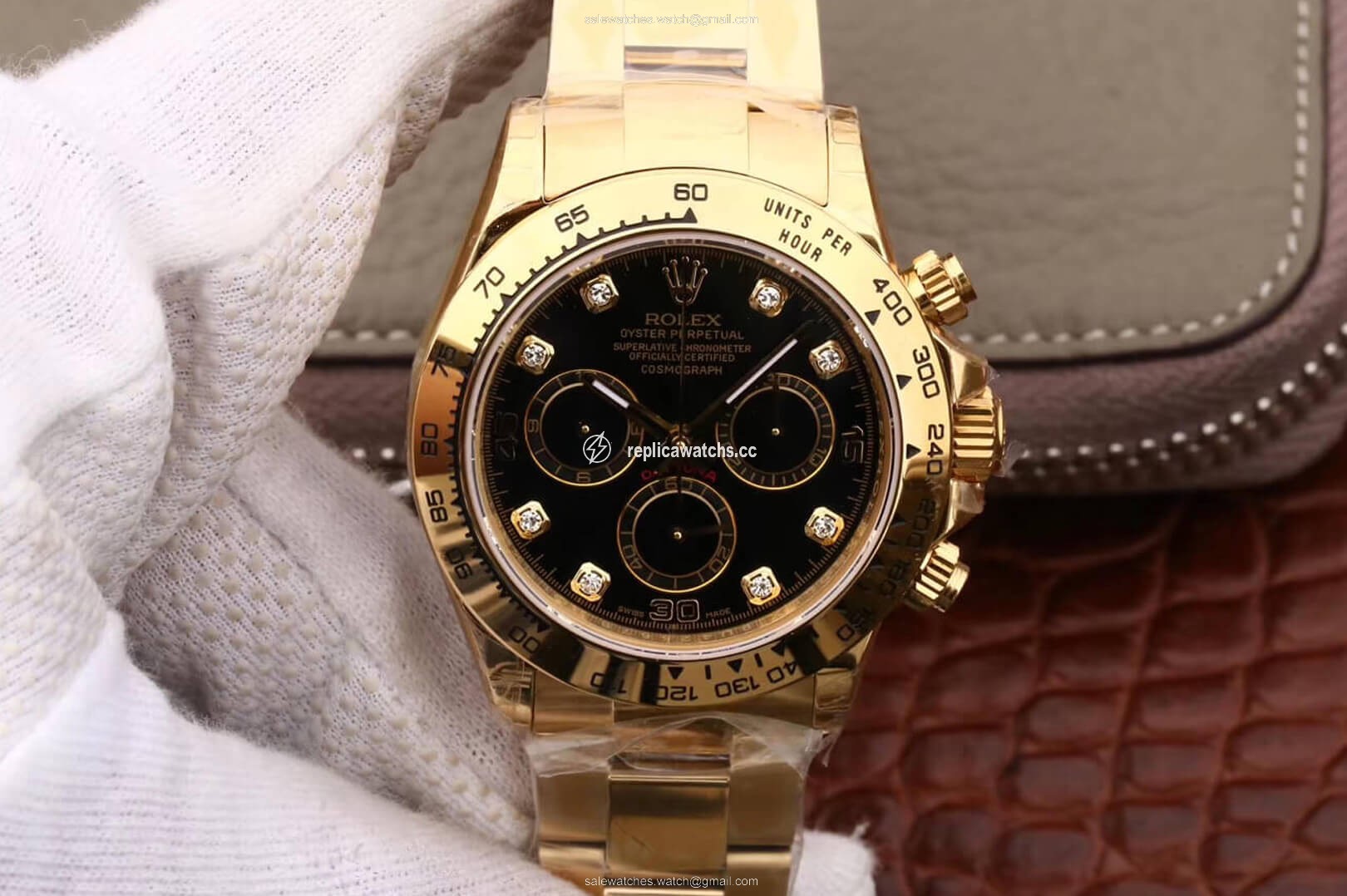 Replica Rolex Daytona Cosmograph M116508-0008 JH Factory Diamonds Black Dial Replica Rolex Daytona Cosmograph M116508-0008 JH Factory Diamonds Black Dial