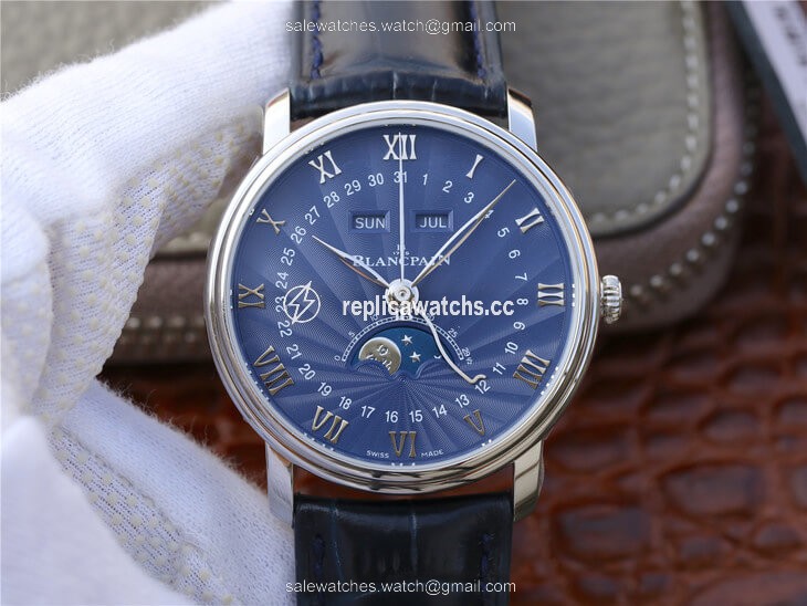 Replica Blancpain Villeret 6654-1529-55B OM Factory V2 Blue Dial Replica Blancpain Villeret 6654-1529-55B OM Factory V2 Blue Dial