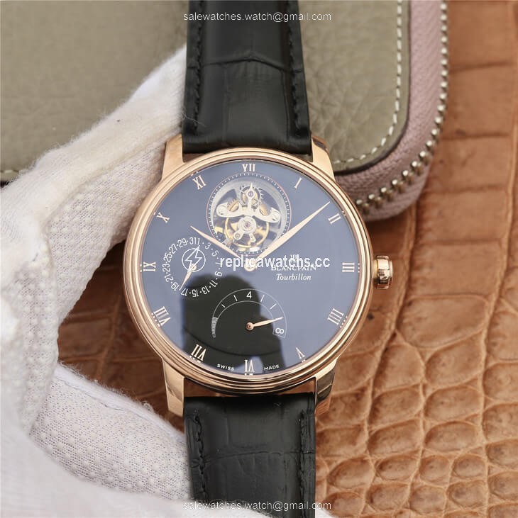 Replica Blancpain Villeret 6025-3642-55B JB Factory Black Dial Replica Blancpain Villeret 6025-3642-55B JB Factory Black Dial