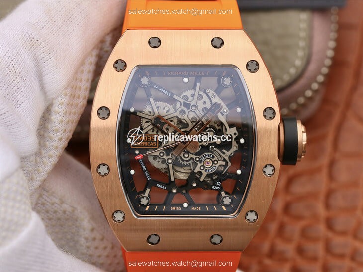 Replica Richard Mille RM035 Americas KV Factory Rose Gold Orange Strap Replica Richard Mille RM035 Americas KV Factory Rose Gold Orange Strap