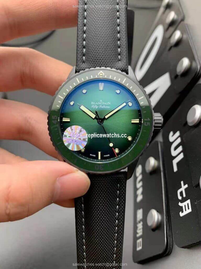 Replica Blancpain Fifty Fathoms Bathyscaphe Mokkarran 5005 0153 NABA GF Factory Green Dial Replica Blancpain Fifty Fathoms Bathyscaphe Mokkarran 5005 0153 NABA GF Factory Green Dial