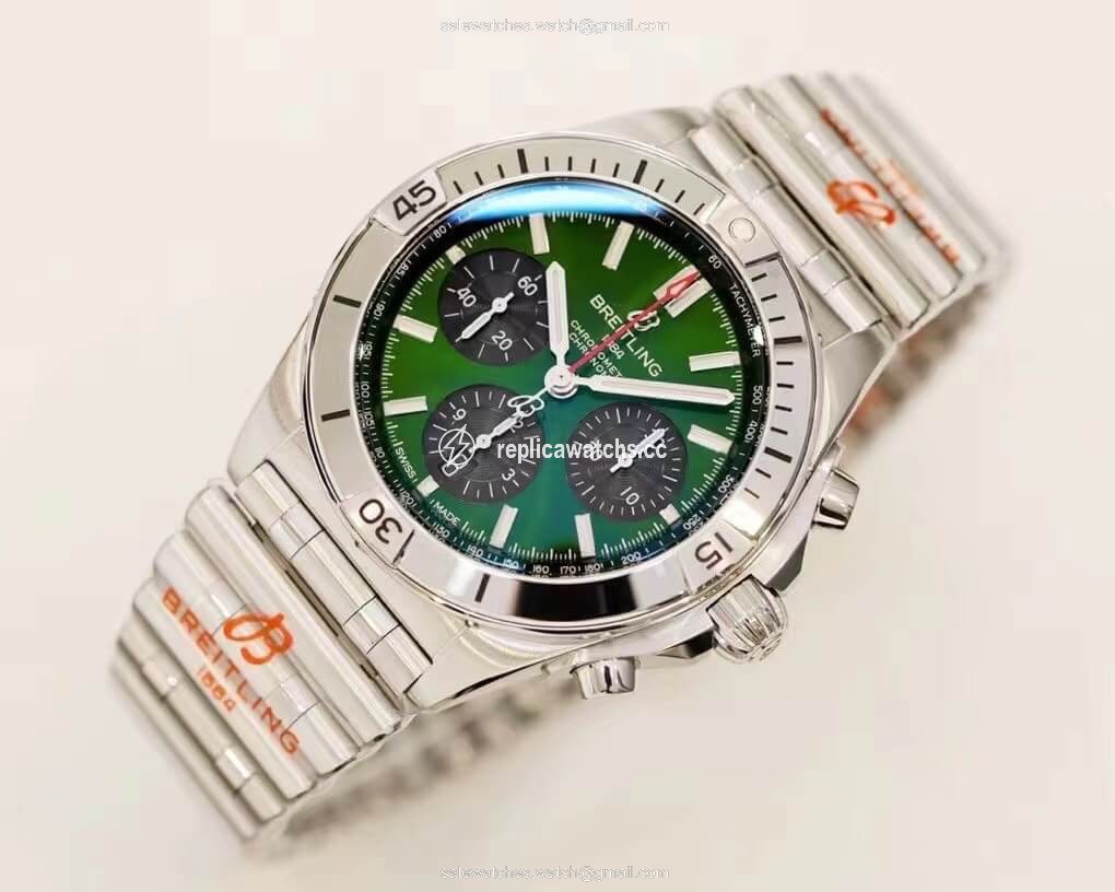 Replica Breitling Chronomat AB01343A1L1A1 GF Factory Green Dial Replica Breitling Chronomat AB01343A1L1A1 GF Factory Green Dial