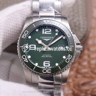 Replica Longines Hydroconquest L3.781.4.06.6 ZF Factory Green Dial Replica Longines Hydroconquest L3.781.4.06.6 ZF Factory Green Dial