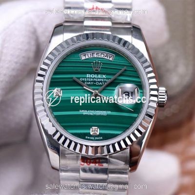Replica Rolex President Day Date 18038 Malachite Green Diamond Dial Replica Rolex President Day Date 18038 Malachite Green Diamond Dial