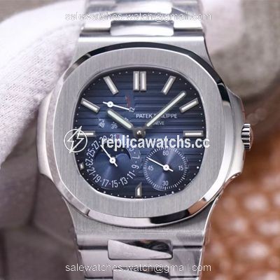 Replica Patek Philippe Nautilus 5712/1A-001 PF Factory Blue Dial Steel Strap Replica Patek Philippe Nautilus 5712/1A-001 PF Factory Blue Dial Steel Strap