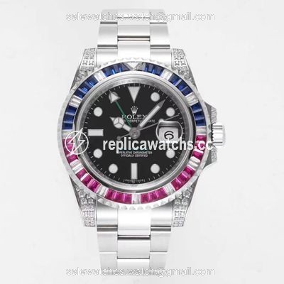 Replica Rolex GMT Master II 116759 SAru-78209 ROF Factory Black Dial Replica Rolex GMT Master II 116759 SAru-78209 ROF Factory Black Dial