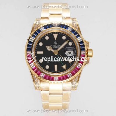 Replica Rolex GMT Master II 116758 SAru-78208 ROF Factory Black Dial Replica Rolex GMT Master II 116758 SAru-78208 ROF Factory Black Dial