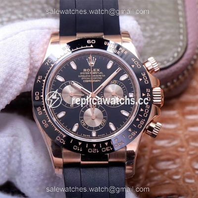 Replica Rolex Daytona M116515LN-0017 Noob Factory Black Dial 4130 Movement Replica Rolex Daytona M116515LN-0017 Noob Factory Black Dial 4130 Movement