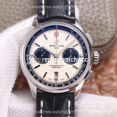 Replica Breitling PREMIER B01 Chronograph AB0118221G1P1 GF Factory Silver Dial Replica Breitling PREMIER B01 Chronograph AB0118221G1P1 GF Factory Silver Dial