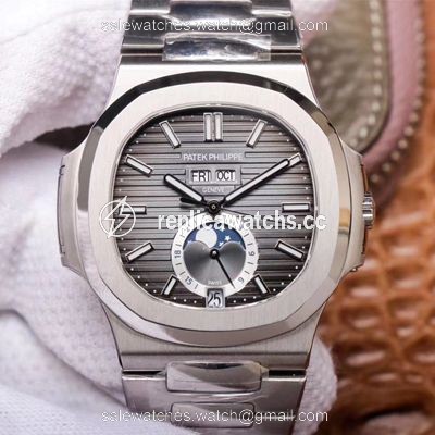 Replica PF Factory Patek Philippe Nautilus 5726/1A-001 Moonphase Gray Dial Replica PF Factory Patek Philippe Nautilus 5726/1A-001 Moonphase Gray Dial