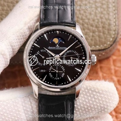 Replica Jaeger-LeCoultre Master Ultra Thin Moon Perpetual Calendar 1308470 V9 Factory Black Dial Replica Jaeger-LeCoultre Master Ultra Thin Moon Perpetual Calendar 1308470 V9 Factory Black Dial