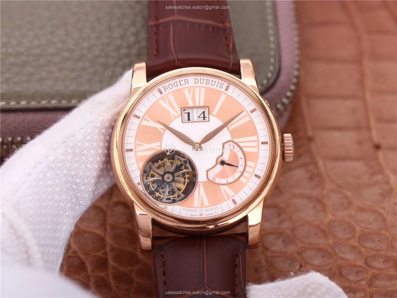 Replica JB Factory Roger Dubuis Hommage Flying Tourbillon RDDBHO0568 Pink Replica JB Factory Roger Dubuis Hommage Flying Tourbillon RDDBHO0568 Pink