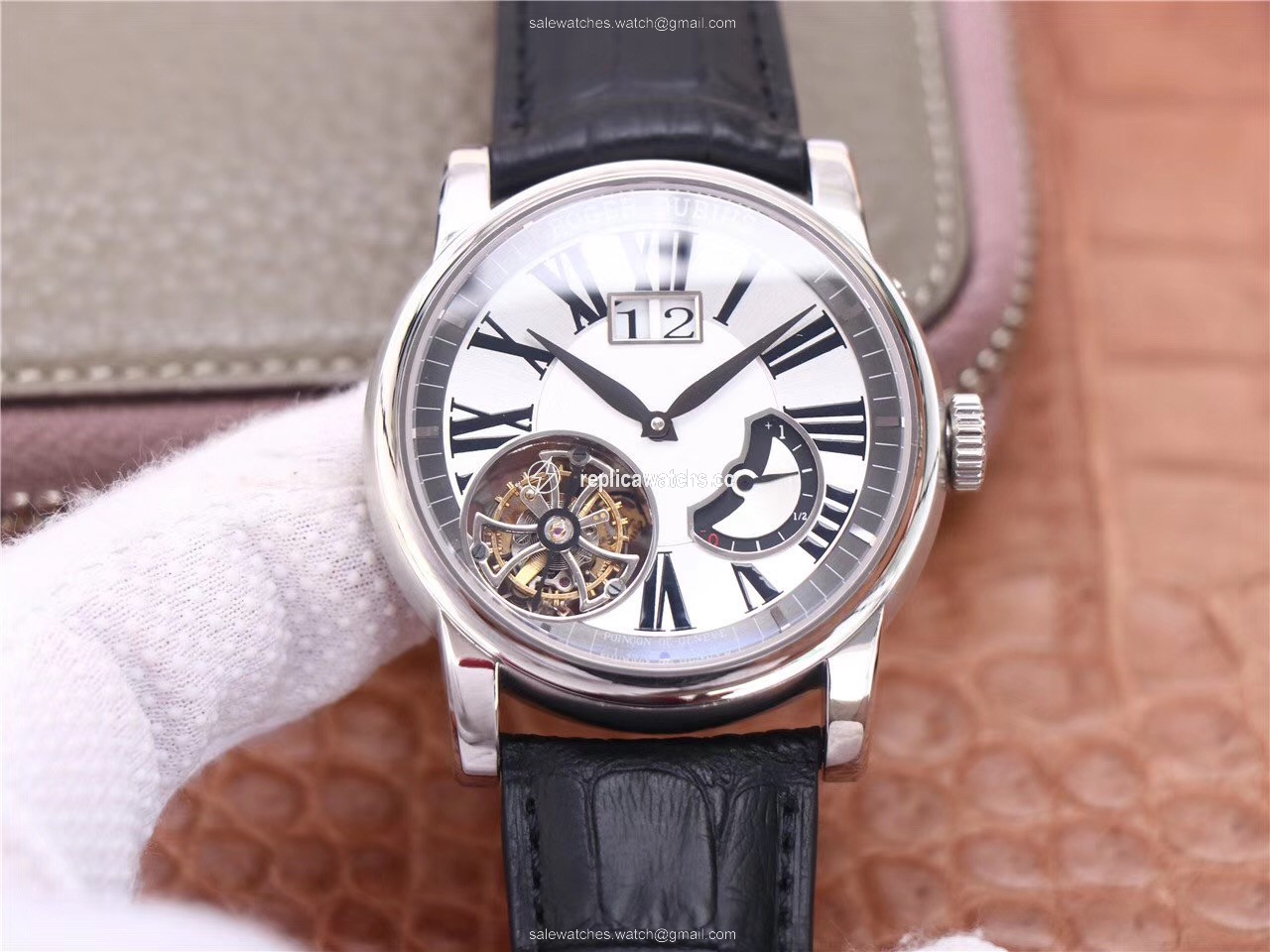 Replica JB Factory Roger Dubuis Hommage Flying Tourbillon RDDBHO0568 Black Replica JB Factory Roger Dubuis Hommage Flying Tourbillon RDDBHO0568 Black