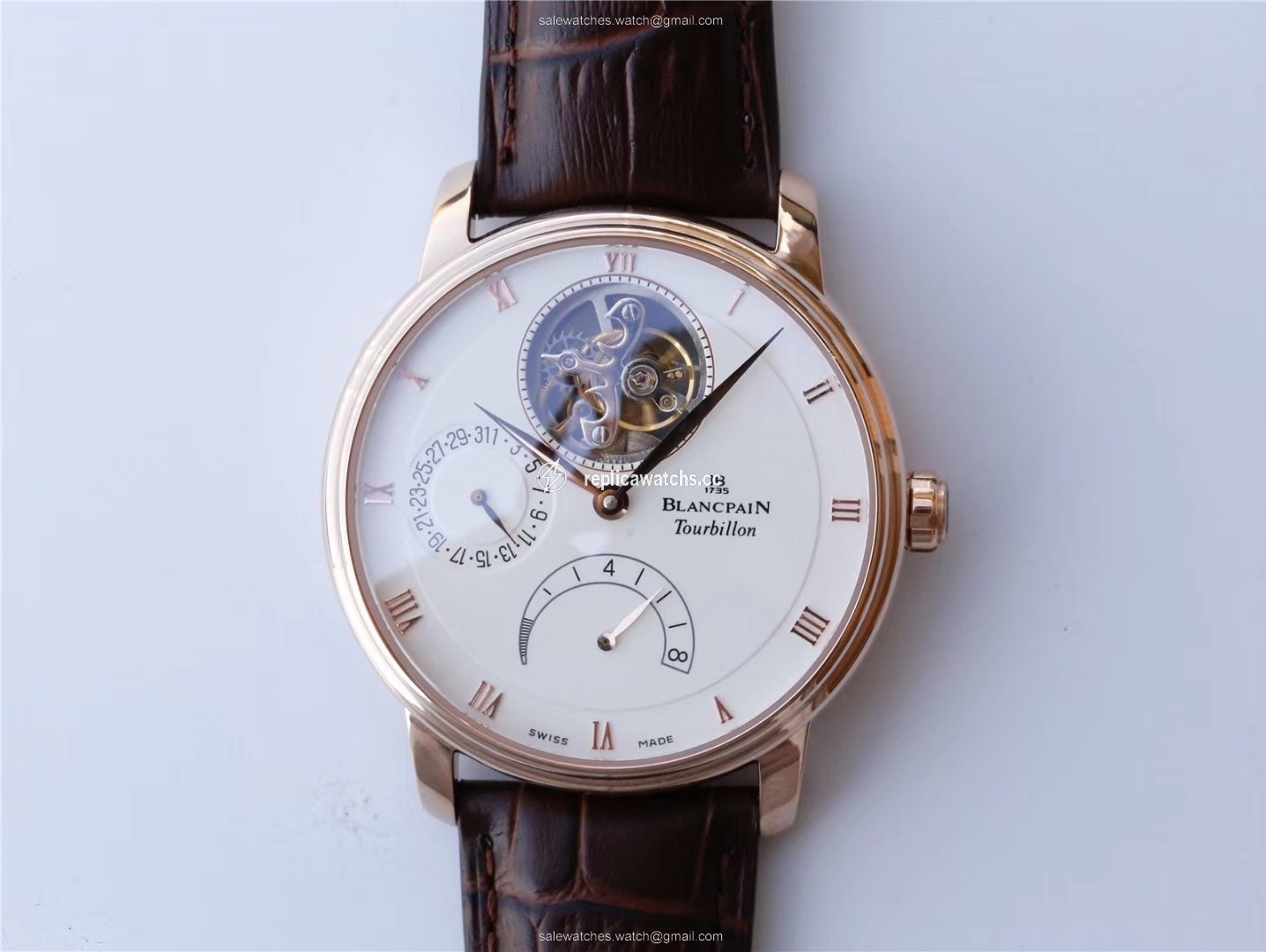 Replica JB Factory Blancpain Villeret Tourbillon 8 Jours 6025-3642-55b Replica JB Factory Blancpain Villeret Tourbillon 8 Jours 6025-3642-55b