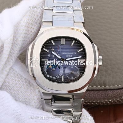 Replica Patek Philippe Nautilus Moonphase 5712/1A-001 Blue Dial Replica Patek Philippe Nautilus Moonphase 5712/1A-001 Blue Dial