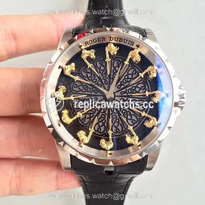 Replica Roger Dubuis Excalibur Knights Of The Round Table II RDDBEX0495 Black Dial Replica Roger Dubuis Excalibur Knights Of The Round Table II RDDBEX0495 Black Dial