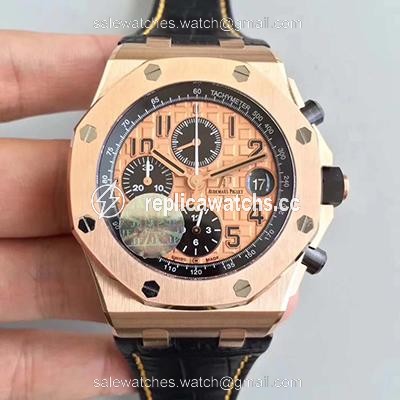 Replica Audemars Piguet Royal Oak Offshore 26470OR.OO.A002CR.01 JF Factory V2 Gold Dial Replica Audemars Piguet Royal Oak Offshore 26470OR.OO.A002CR.01 JF Factory V2 Gold Dial