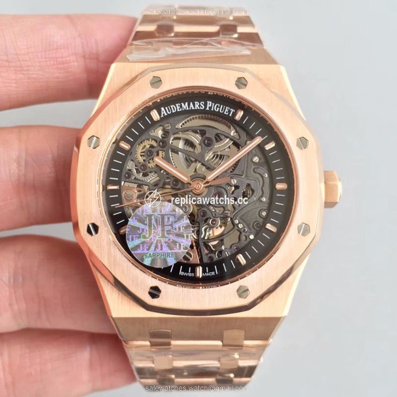 Replica Audemars Piguet Royal Oak 15407OR.OO.1220OR.01 JF Factory Skeleton Dial Replica Audemars Piguet Royal Oak 15407OR.OO.1220OR.01 JF Factory Skeleton Dial