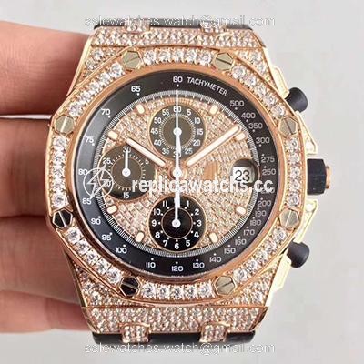Replica Audemars Piguet Royal Oak Offshore 26067OR.ZZ.D002CR.01 JF Factory V3 Diamond Dial Replica Audemars Piguet Royal Oak Offshore 26067OR.ZZ.D002CR.01 JF Factory V3 Diamond Dial