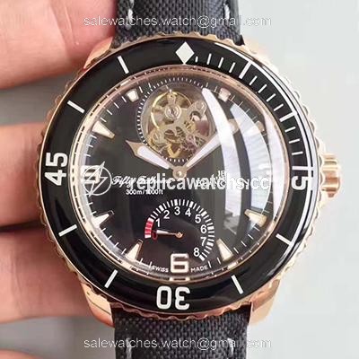 Replica Blancpain Fifty Fathoms Tourbillon 5025-3630-52A Rose Gold Black Dial Replica Blancpain Fifty Fathoms Tourbillon 5025-3630-52A Rose Gold Black Dial