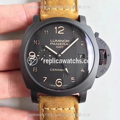 Replica Panerai Luminor GMT 1950 3 Days PAM441 VS Factory V2 Black Dial Replica Panerai Luminor GMT 1950 3 Days PAM441 VS Factory V2 Black Dial