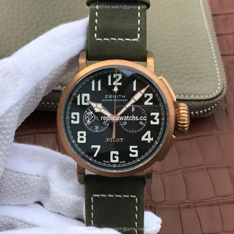 Replica Zenith Pilot Type 20 Chronograph Extra Special Bronze 29.2430.4069/21.C800 XF Factory Black Dial Replica Zenith Pilot Type 20 Chronograph Extra Special Bronze 29.2430.4069/21.C800 XF Factory Black Dial