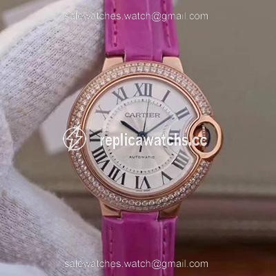 Replica Cartier Ballon Bleu 36MM Rose Gold V9 Factory Silver Dial Replica Cartier Ballon Bleu 36MM Rose Gold V9 Factory Silver Dial
