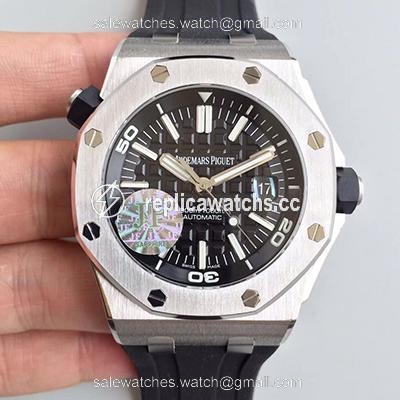 Replica Audemars Piguet Royal Oak Offshore Diver 15710ST.OO.A002CA.01 JF Factory V10 Black Dial Replica Audemars Piguet Royal Oak Offshore Diver 15710ST.OO.A002CA.01 JF Factory V10 Black Dial