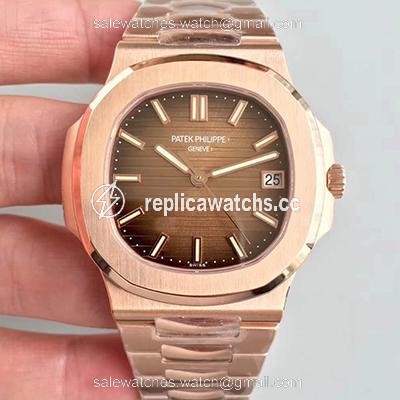 Replica Patek Philippe Nautilus 5711/1R-001 PF Factory Rose Gold Chocolate Dial Replica Patek Philippe Nautilus 5711/1R-001 PF Factory Rose Gold Chocolate Dial