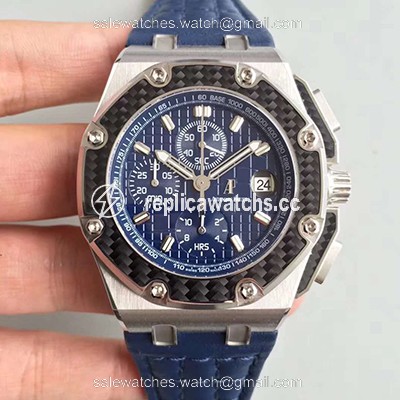 Replica Audemars Piguet Royal Oak Offshore Juan Pablo Montoya 26030PO.OO.D001IN.01 JF Factory V2 Blue Dial Replica Audemars Piguet Royal Oak Offshore Juan Pablo Montoya 26030PO.OO.D001IN.01 JF Factory V2 Blue Dial