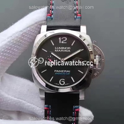 Replica Panerai Luminor Marina 1950 PAM727 Americas Cup 2017 ZF Factory Black Leather Strap Black Dial Replica Panerai Luminor Marina 1950 PAM727 Americas Cup 2017 ZF Factory Black Leather Strap Black Dial