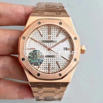Replica Audemars Piguet Royal Oak 15450 Rose Gold JF Factory V5 Silver Dial Replica Audemars Piguet Royal Oak 15450 Rose Gold JF Factory V5 Silver Dial